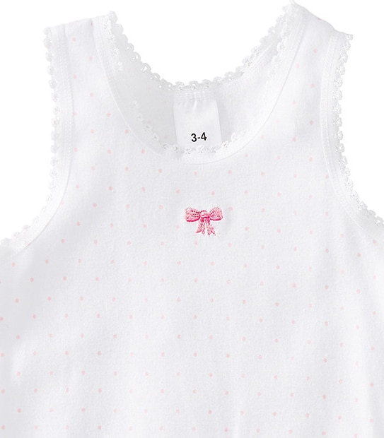 Girls' 2 Pack Vests - White 3 of 3