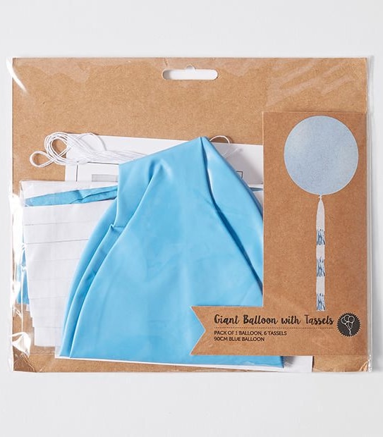 Giant Balloon with Tassels - Blue