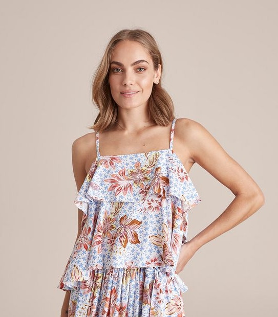 Linen Blend Double Layer Cami