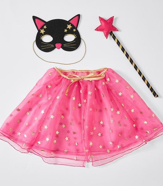Halloween Cat Mask Cape & Wand