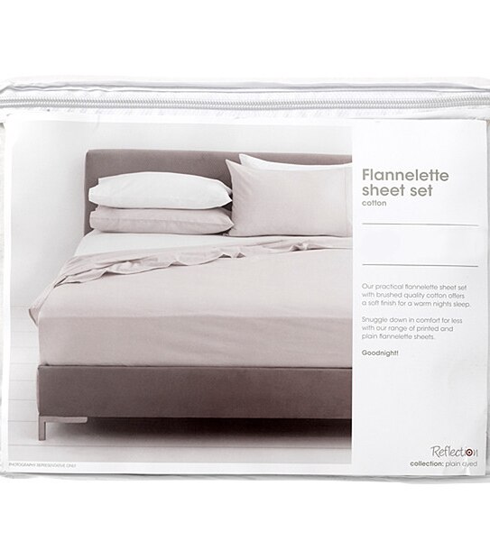 Cotton Flannelette Sheet Set - White