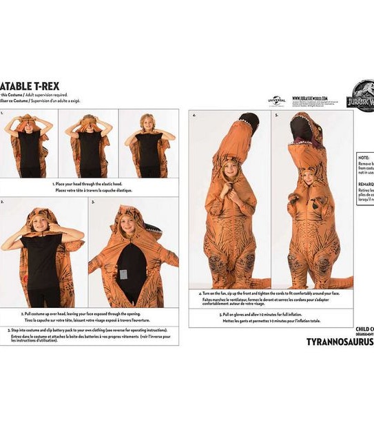Jurassic World: Velociraptor Inflatable Costume - Child