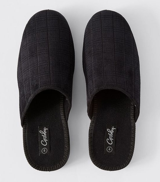 Grosby Tod Scuff Slippers - Black