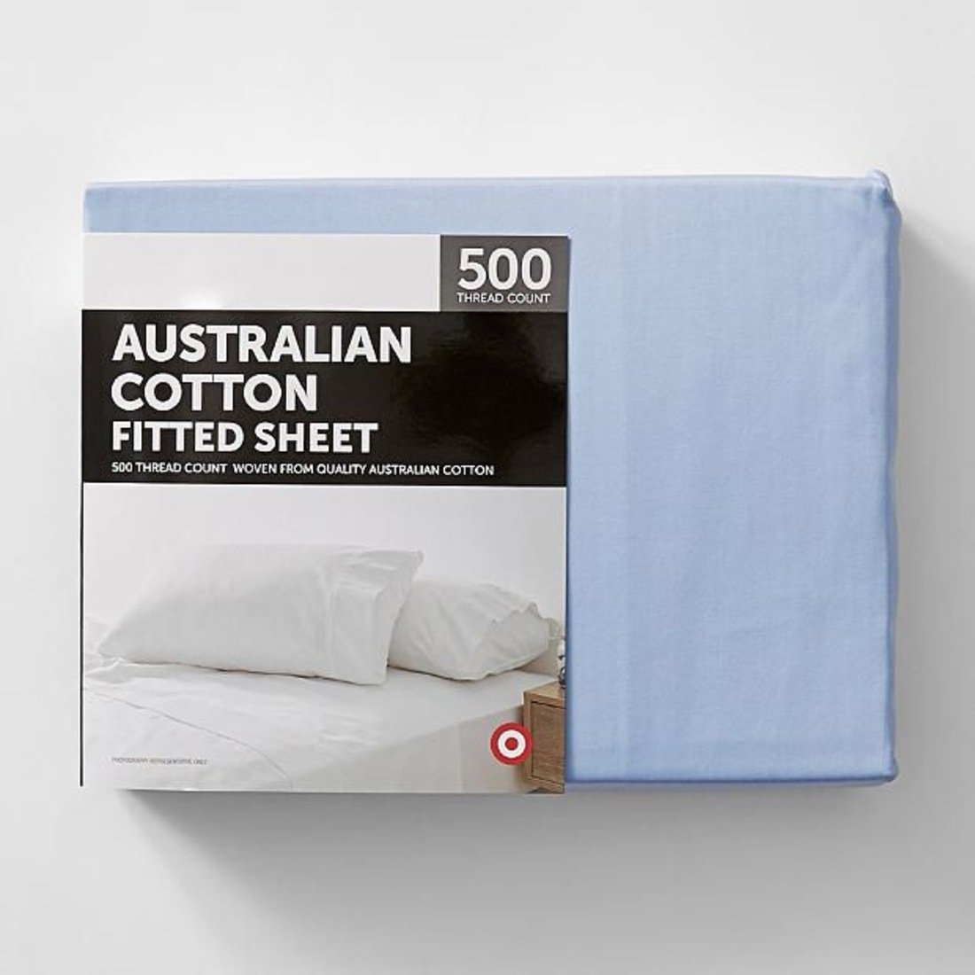 Target 500 Thread Count Australian Cotton Fitted Sheet Silver Target 500 Thread Count Australian Cotton Fitted Sheet Blue