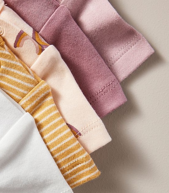 Baby Organic Cotton 5 Pack Bodysuits