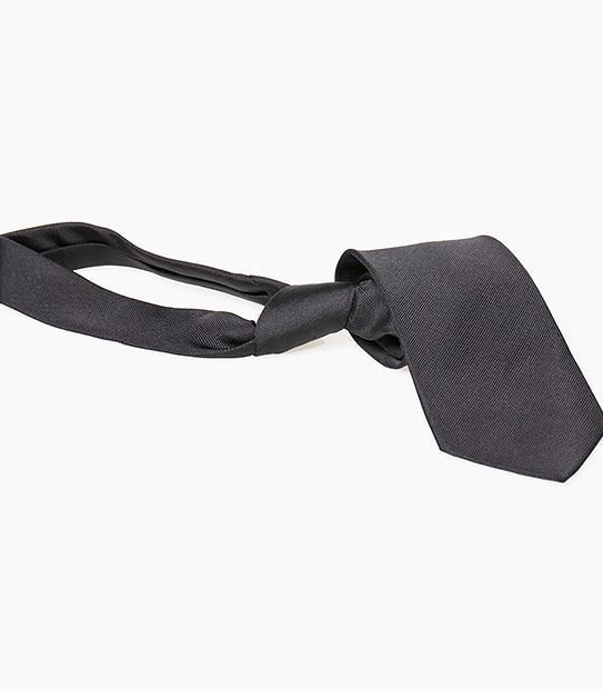 Black Loops Plain Tie
