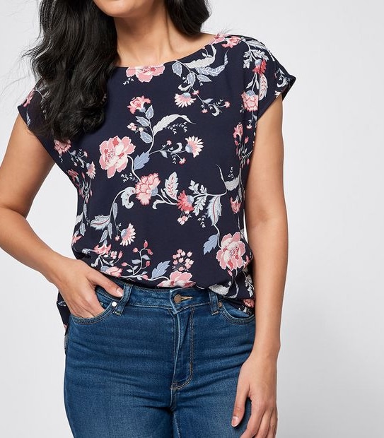 Mary Woven T-Shirt Blouse 