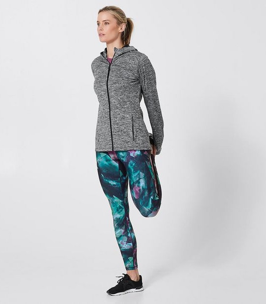 Active Performance Zip Through Jacket - Charcoal Marle