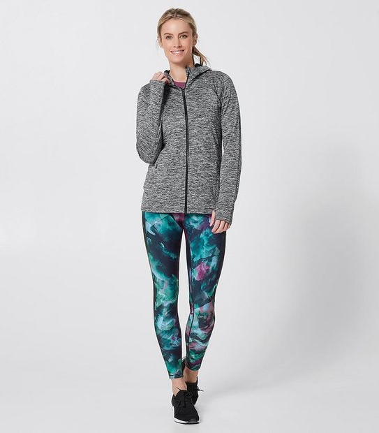 Active Performance Zip Through Jacket - Charcoal Marle