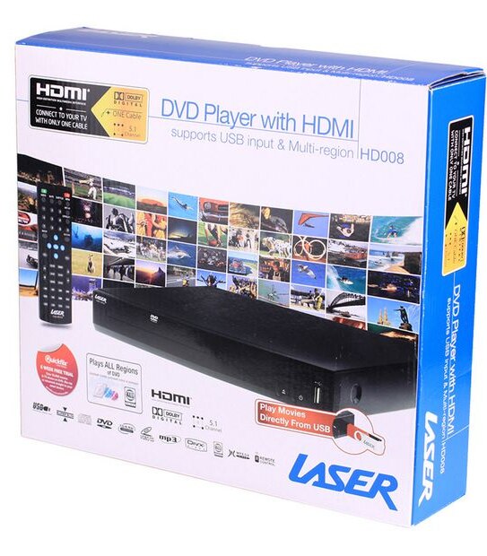 Laser DVD Player with HDMI  Composite & USB. Multi region 4 of 4