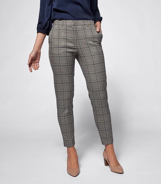 Preview Kate Ankle Length Slim Pants - Check