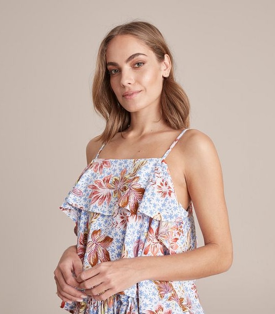 Linen Blend Double Layer Cami