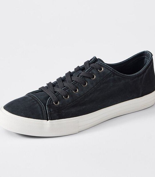 Lewis Canvas Sneakers - Washed Black