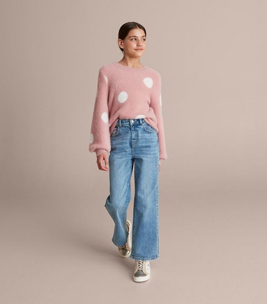 Wide Leg Denim Jeans