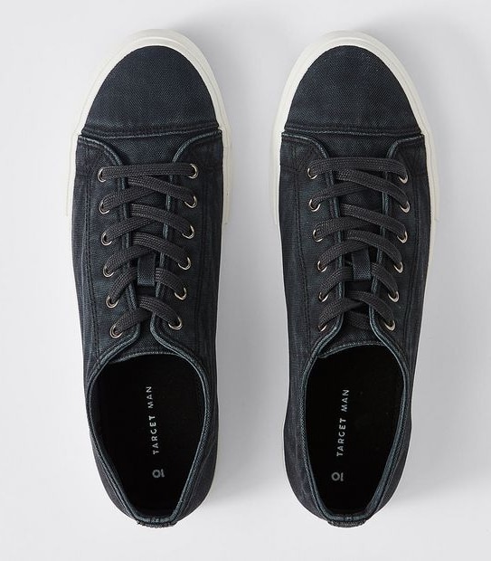 Lewis Canvas Sneakers - Washed Black