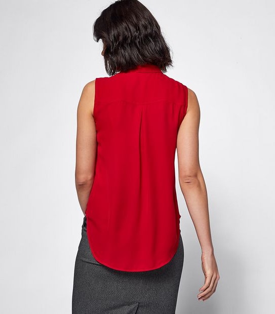 Preview Sleeveless Relaxed Blouse - Siren Red