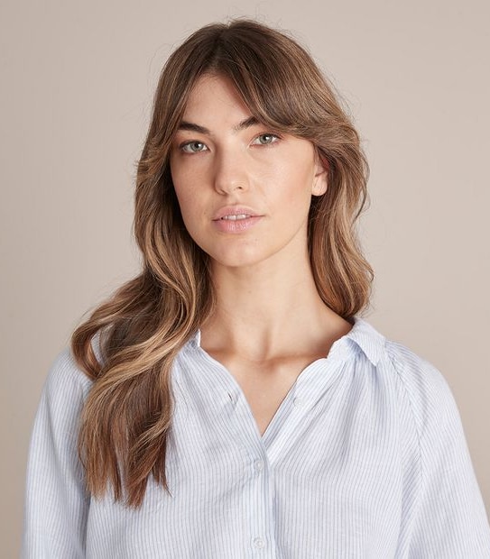 European Linen Puff Sleeve Shirt