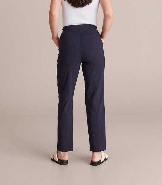 Preview High Waist Straight Bengaline Pants