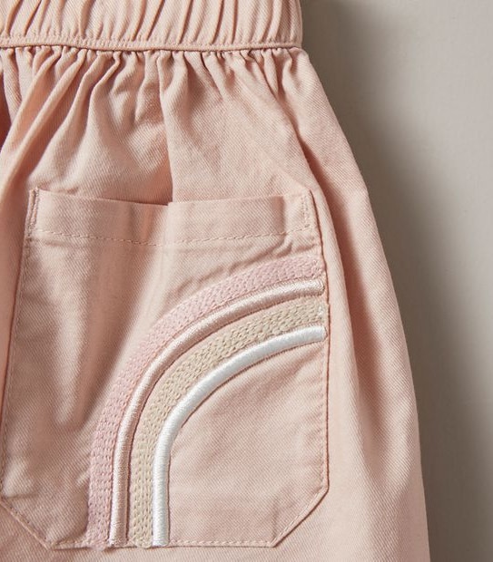 Faux Button Front Skirt