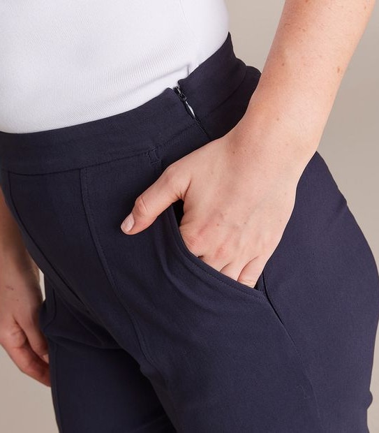 Preview High Waist Straight Bengaline Pants