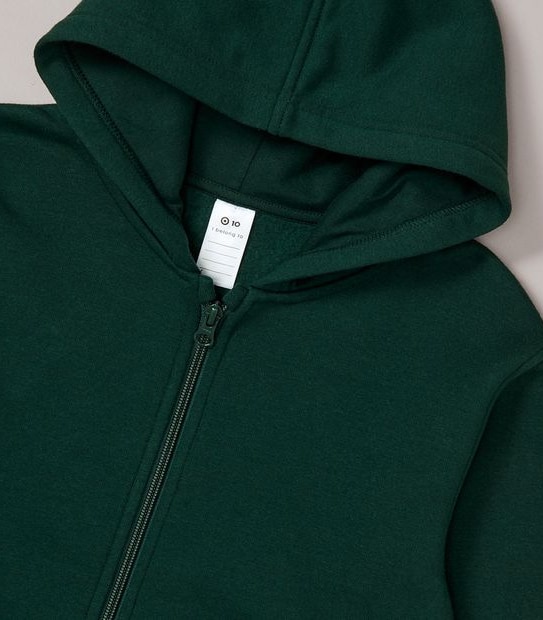 School Fleece Zip Thru Hoodie