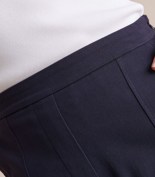 Preview High Waist Straight Bengaline Pants