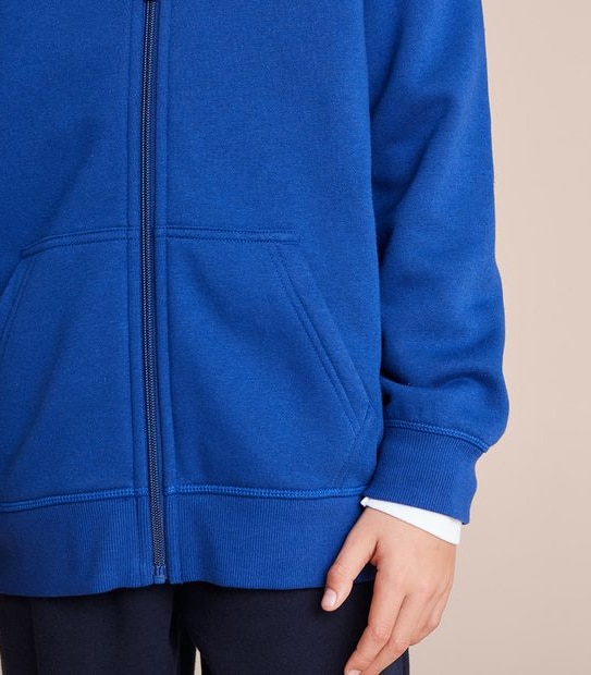 School Fleece Zip Thru Hoodie