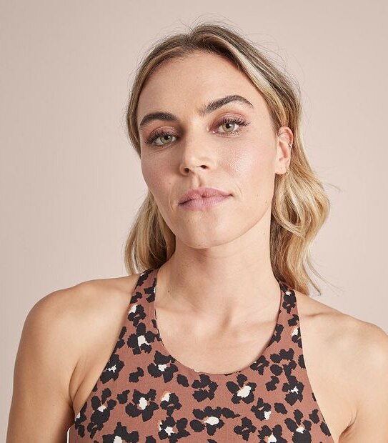 Active Strappy Splice Crop Top