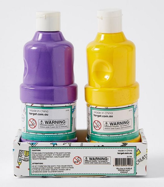 Paint With Poster Paint - Yellow & Purple