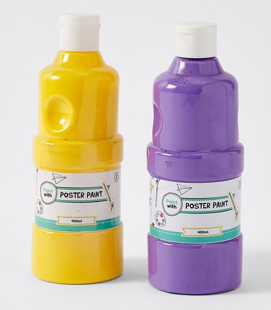 Paint With Poster Paint - Yellow & Purple