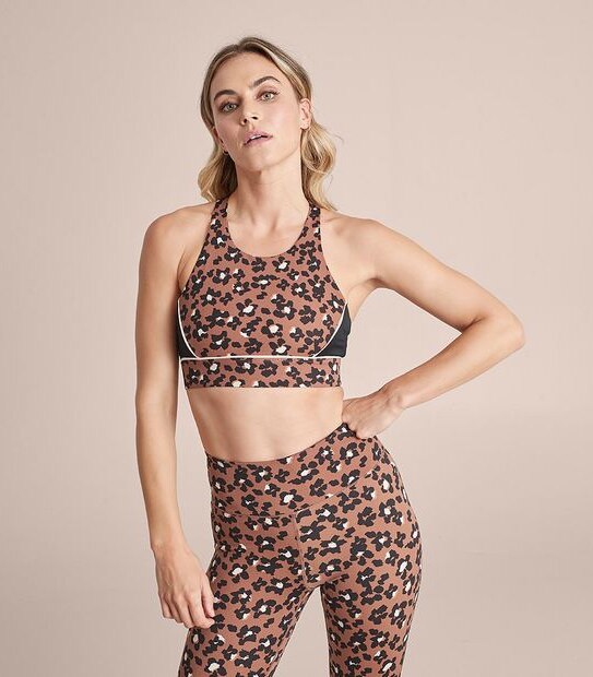 Active Strappy Splice Crop Top