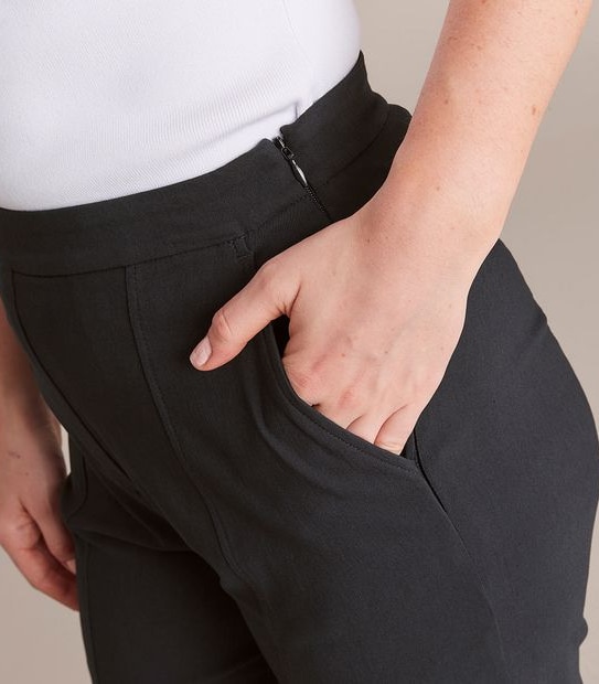 Preview High Waist Straight Bengaline Pants