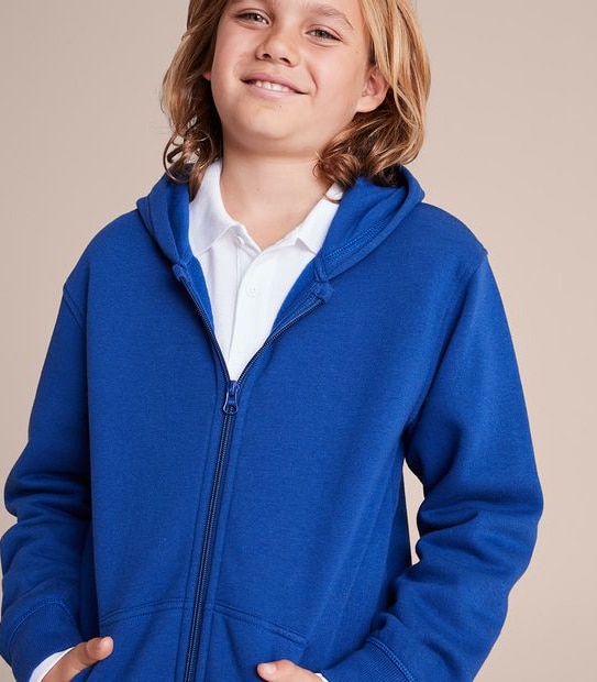 School Fleece Zip Thru Hoodie