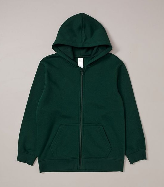 School Fleece Zip Thru Hoodie