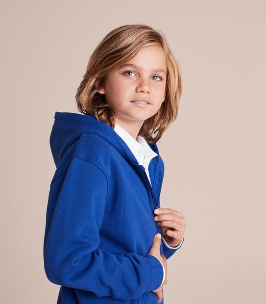 School Fleece Zip Thru Hoodie