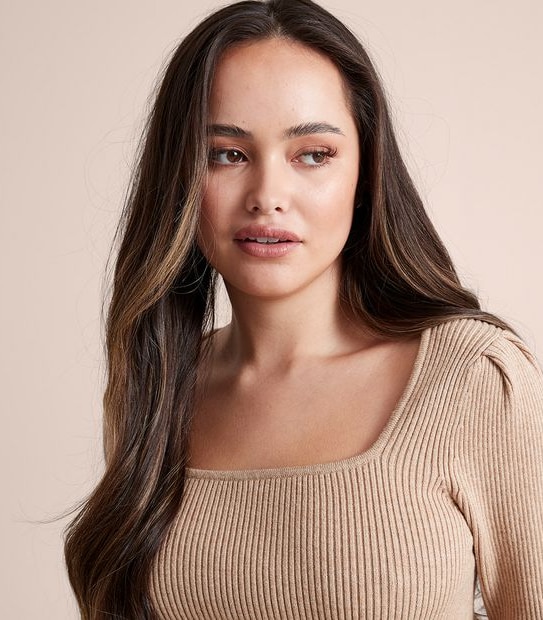 Dannii Minogue Petites Square Neck Jumper
