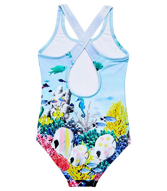 Girls' 1 Piece Under The Sea Print Bathers