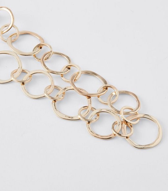 Long Circle Necklace - Gold