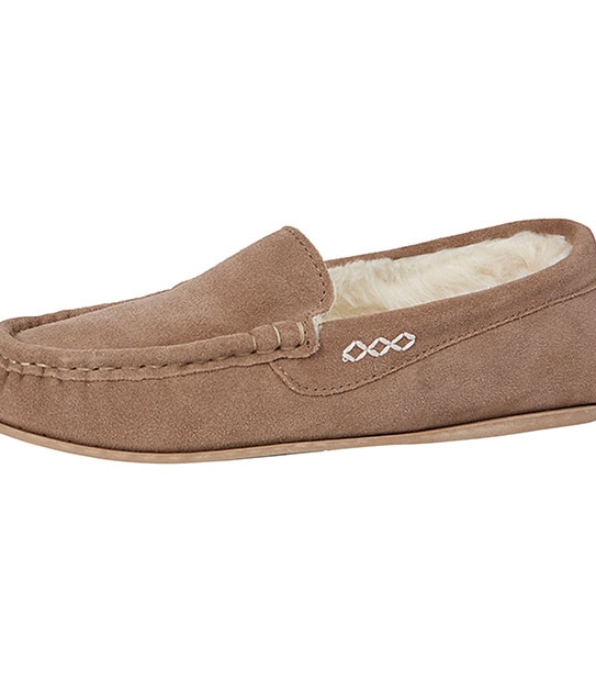 Portia Suede Moccasin Slippers