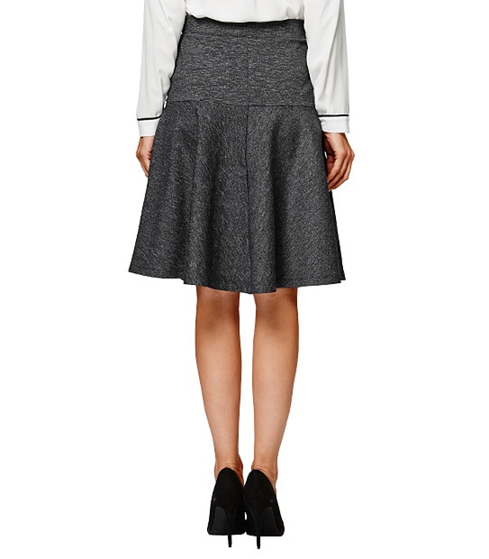Textured Flip Skirt - Grey
