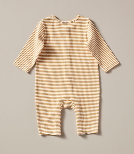 Baby Organic Cotton Henley Rib Coverall