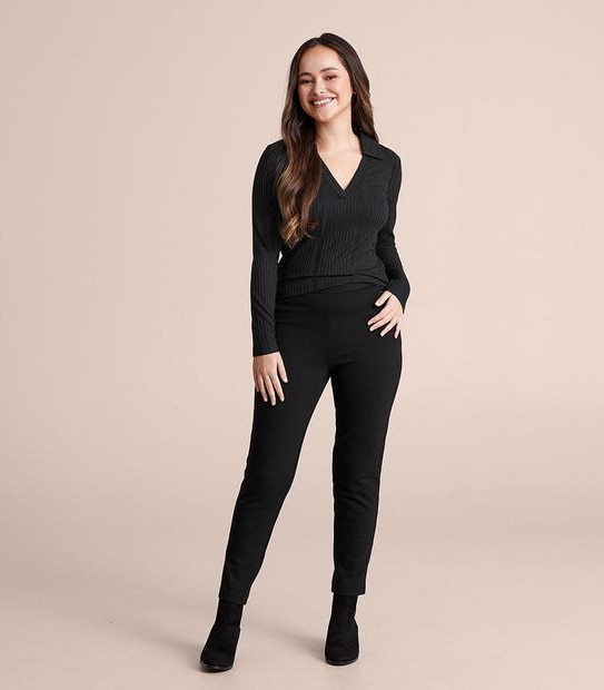 Dannii Minogue Petites Rib Polo Top