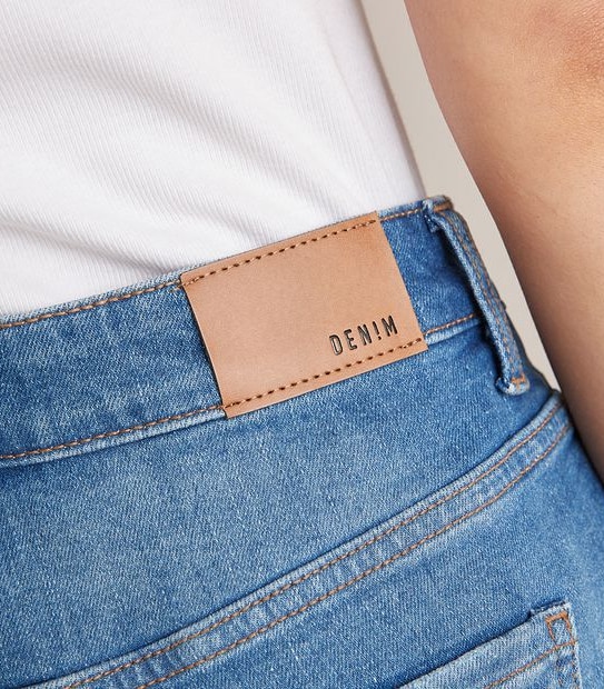 Raw Edge Relaxed Bermuda Denim Shorts