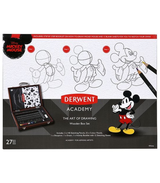 Derwent Academy Disney Mickey Mouse Colour Wooden Box Set.