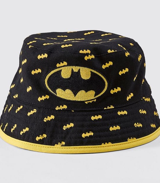 Reversible Batman Bucket Hat - Black/Yellow