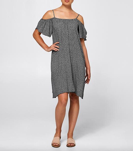 Cold Shoulder Swing Dress