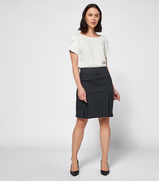 Preview Textured Inverted Pleat Skirt