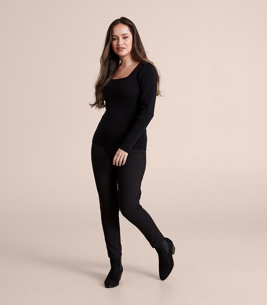 Dannii Minogue Petites Square Neck Jumper