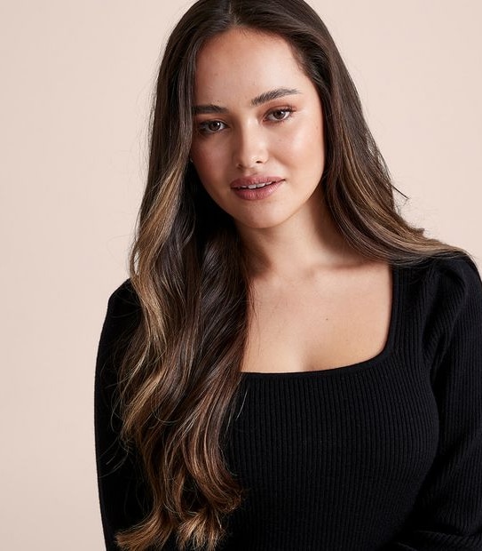 Dannii Minogue Petites Square Neck Jumper