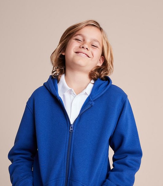 School Fleece Zip Thru Hoodie